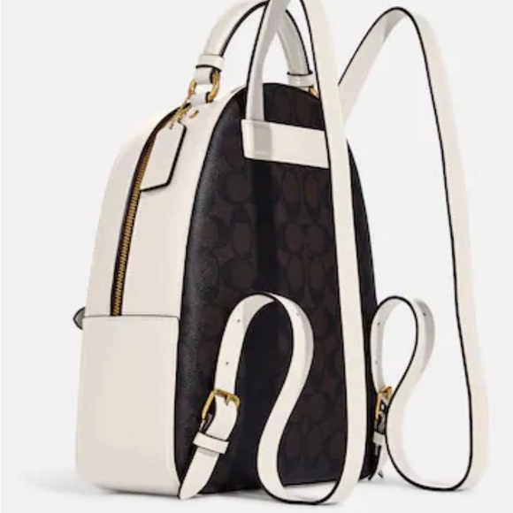 NWT Coach Jordyn Backpack Signature Canvas w/Varsity Motif Below $450 Retail - Picture 2 of 7